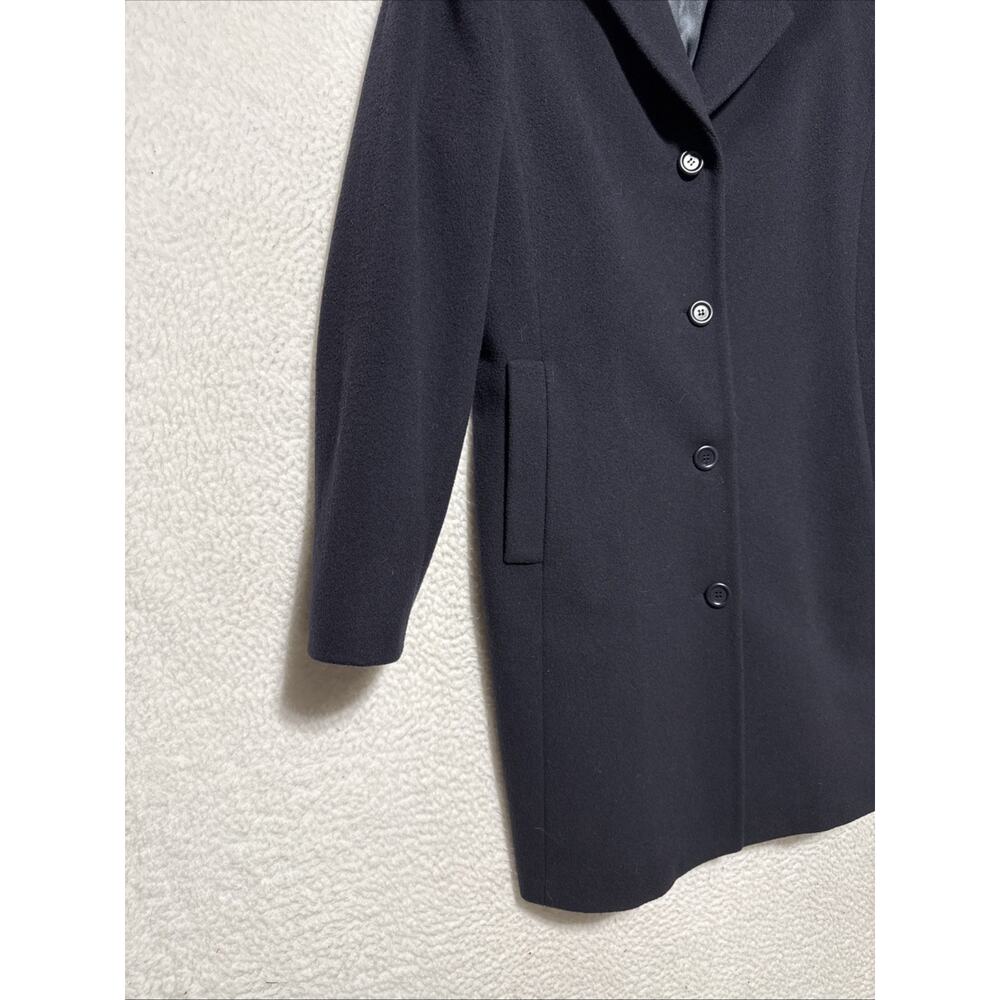LL Bean Wool & Cashmere Women’s 14 Regular Navy Blue Lined Coat - Picture 2 of 8